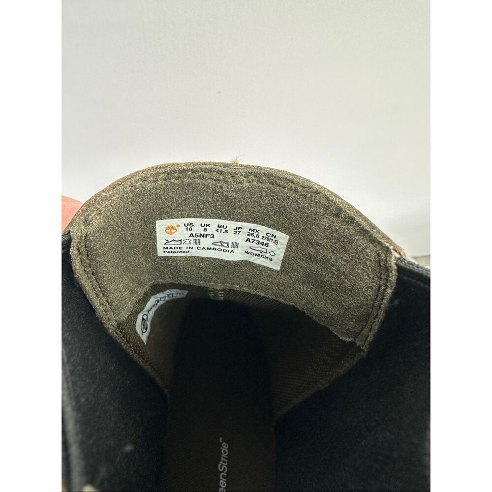 Timberland Women’s Cortina Valley Chelsea Boots In Olive Nubuck Leather - Picture 2 of 13